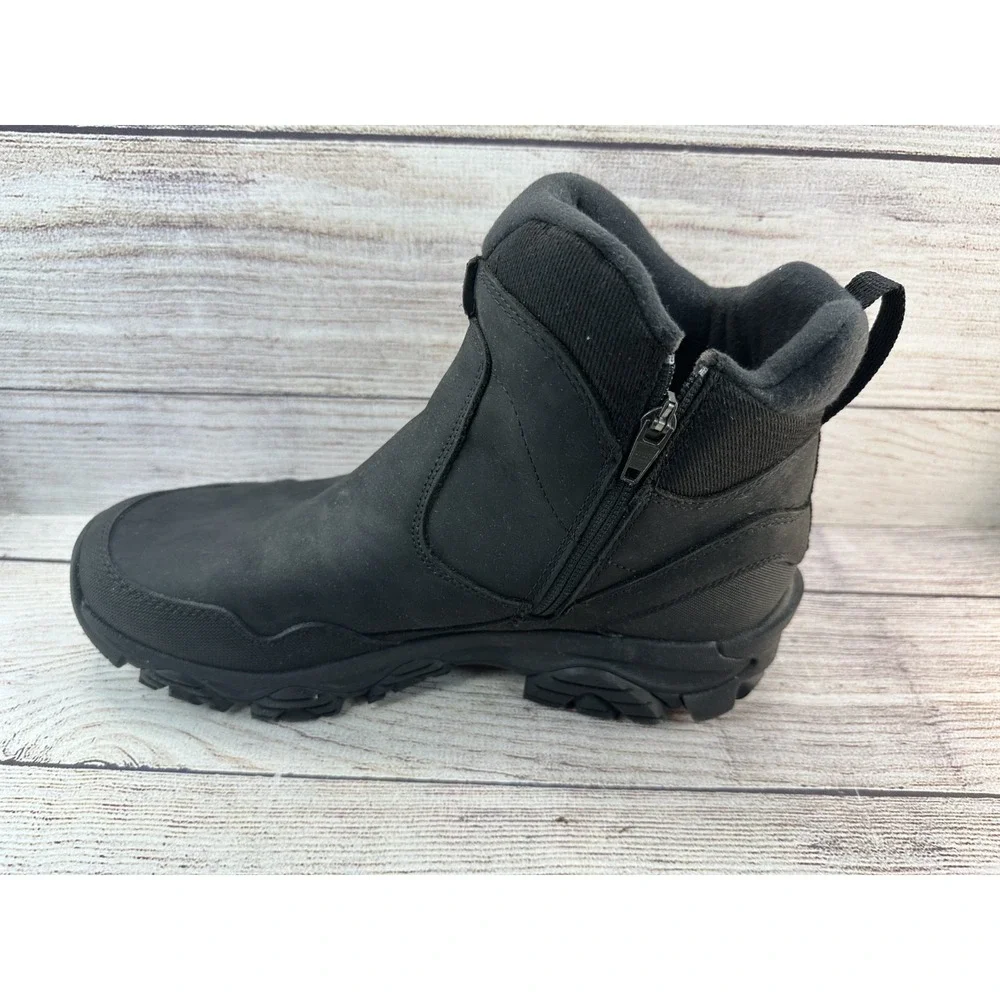 Merrell Men's Black Coldpack 3 Thermo Tall Zip Waterproof Winter Boots Size 10